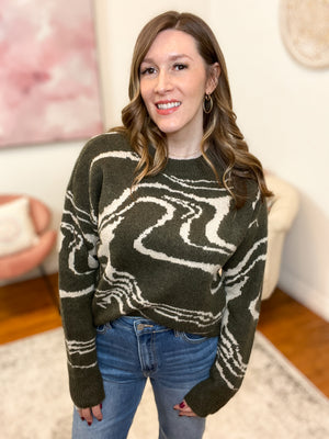Alaina Marbled Sweater