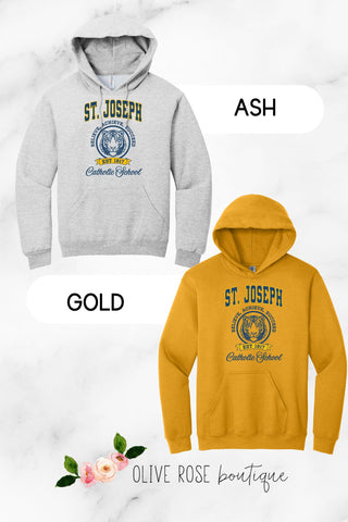 St. Joseph Catholic School Stamp Hoodie (MADE TO ORDER)