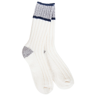 Ragg Crew Socks - Ivory/Grey/Navy