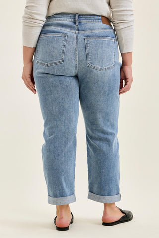 Lauren Boyfriend Fit Mid Rise Judy Blue Jeans - Curvy