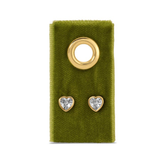CZ Heart Studs