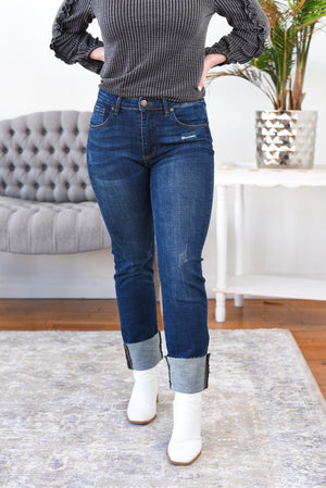 Natalie Mid-Rise Straight Risen Jeans