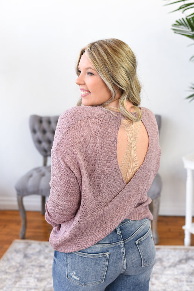 Adely Open Back Sweater