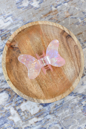 Opal Butterfly Hair Claw - Large
